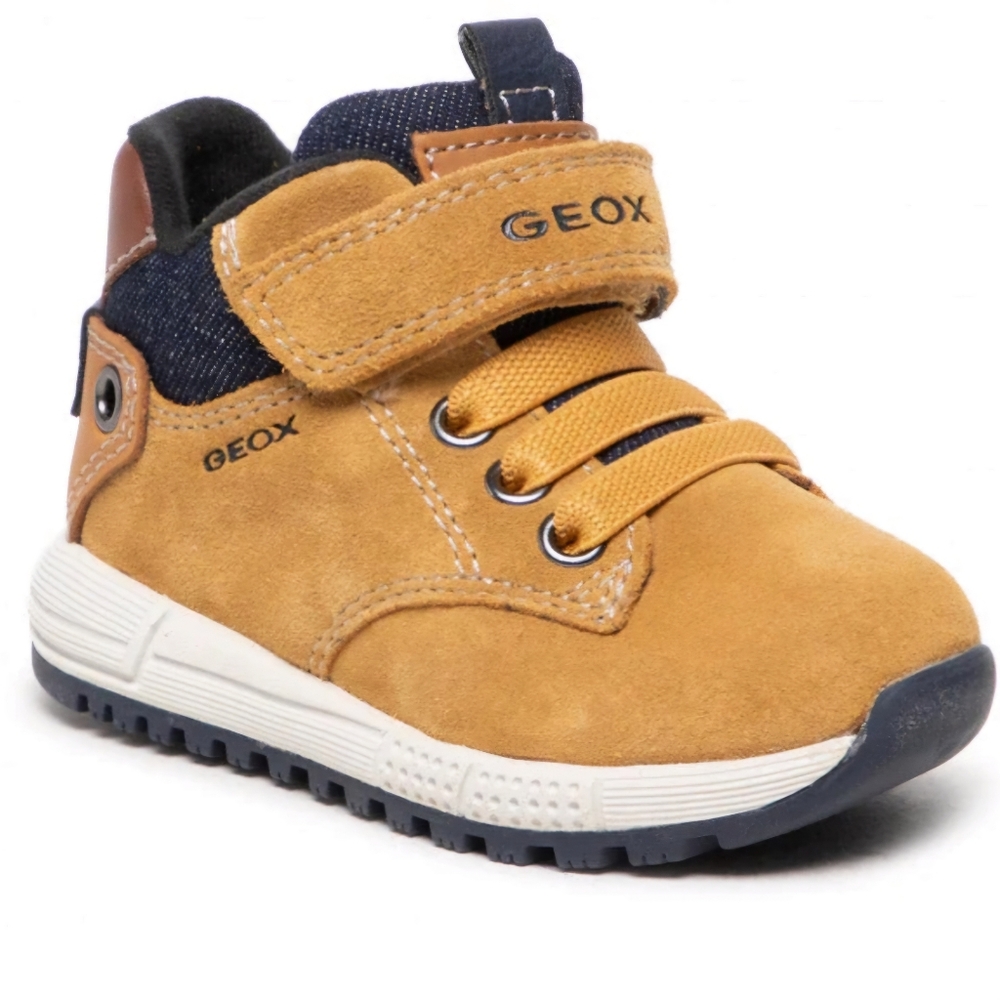 Geox Alben Boot Size 4.5 Colors Wheat Navy White